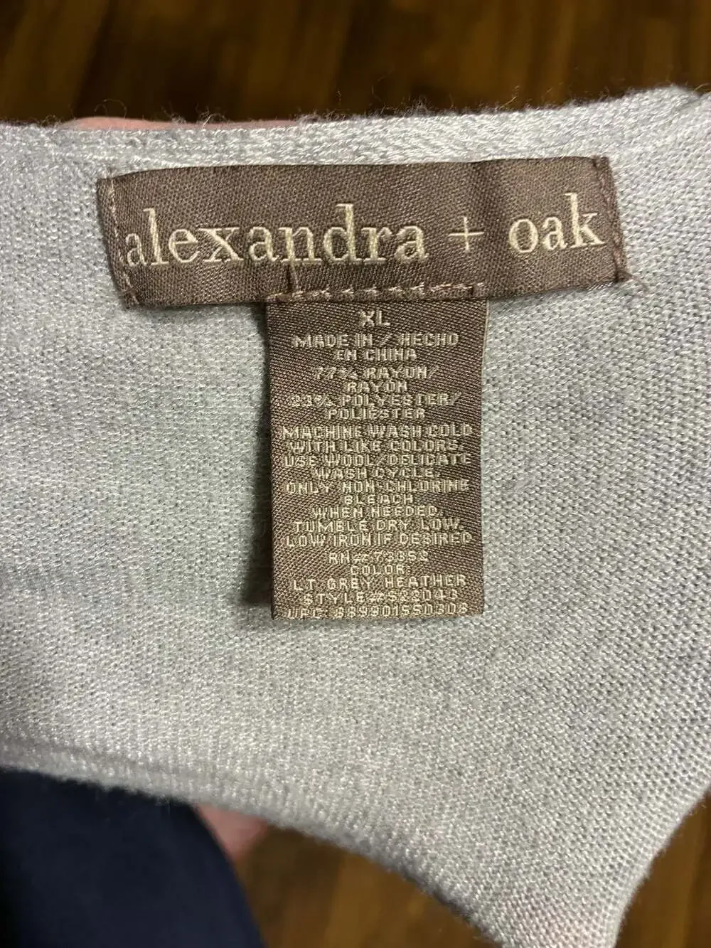 Alexandra + Oak Lt Grey Heather Longline Open Front Ribbed Cardigan - Picture 4 of 4